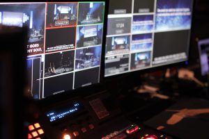 News studio on air
